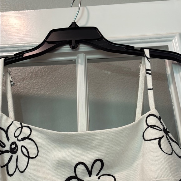 Reformation Delphi’s Denim Dress in Cream and Black size 4 - Picture 5 of 12